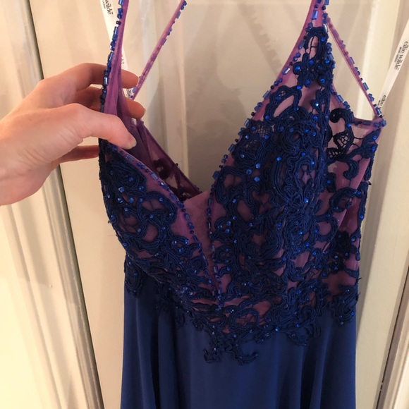 Ellie Wilde Prom Dress/ Evening gown. Royal Blue (size 0) - Picture 2 of 8